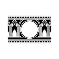 Geometric Arch Ornament, Minimalist , Vintage Aesthetic vector