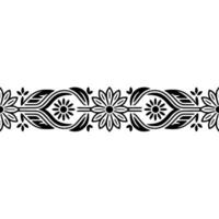 Intricate Floral Border, Vintage Style, Decorative Element, Elegant vector