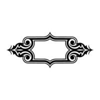 Ornate Black Frame, Elegant Decorative Border, Vintage Element vector
