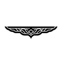 Intricate Winged Ornament, Vintage Style, Decorative Border vector