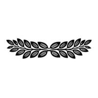 Elegant Laurel Wreath, Minimalist Botanical vector