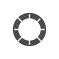 Minimalist Circular Emblem, Balanced Harmony, Abstract vector