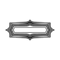 Geometric Deco Border, Elegant Frame, Minimalist vector