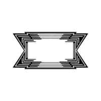 Geometric Deco Frame, Subtle Gradient, Minimalist, Border vector
