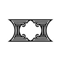 Geometric Deco Pillars, Minimalist vector