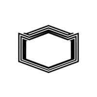 Geometric Hexagon Frame, Minimalist , Modern Layout, Minimalism vector