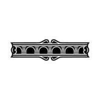 Elegant Classical Border, Vintage Element, Ornament vector