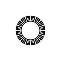 Geometric Circular Ornament, Minimalist, Pattern vector