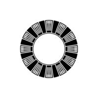 Geometric Radial Emblem, Minimalist, Abstract vector
