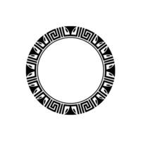 Geometric Greek Border, Minimalist , Circular Frame vector