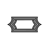 Geometric Deco Frame, Minimalist - Line vector