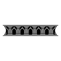 Art Deco Column Border Geometric Elegance vector