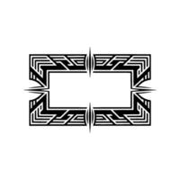 Geometric Tribal Frame, Minimalist , Abstract Pattern vector