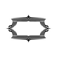 Art Deco Frame, Geometric Ornament, Vintage Elegance, Line vector