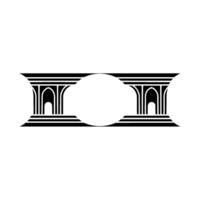 Geometric Pillars Celestial Orb - Minimalist vector