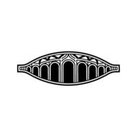 Art Deco Bridge Emblem, Geometric , Minimalist vector