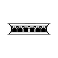 Art Deco Archway Ornament, Geometric , Elegant Border, Linear vector