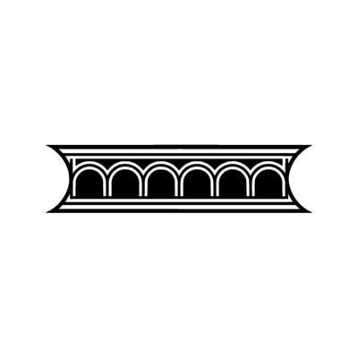 Art Deco Archway Ornament, Geometric , Elegant Border, Linear