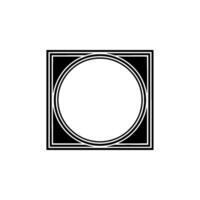 Geometric Circle Frame, Minimalist , Modern, Square vector