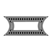 Geometric Wave, Art Deco Frame, Minimalist vector