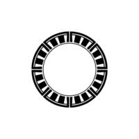 Geometric Portal Minimalist Circular Emblem, Abstract vector