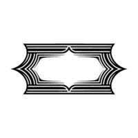 Geometric Deco Frame, Minimalist , Elegant Border, Empty vector