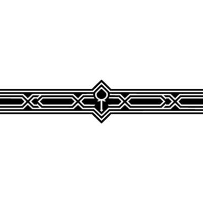 Art Deco Geometric Border, Elegant Division, Vintage Style