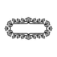 Elegant Floral Frame, Vintage Element, Border vector