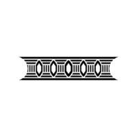 Geometric Deco Border, Streamlined , Minimalist Pattern - Linear vector