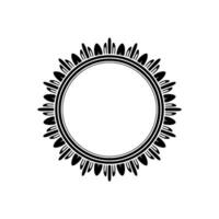 Stylized Circular Frame, Geometric Ornamentation, Minimalist vector