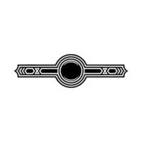 Art Deco Circular Ornament, Elegant Border, Geometric vector