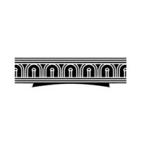 Art Deco Arch Motif,Minimalist , Elegant Border vector