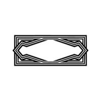 Geometric Deco Frame,Minimalist , Elegant Border, Stylish vector