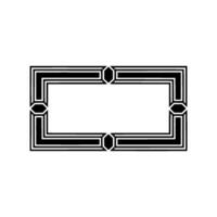 Geometric Deco Frame,Minimalist , Elegant Border - Background vector