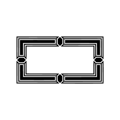 Geometric Deco Frame,Minimalist , Elegant Border - Background