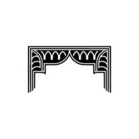 Art Deco Archway,Geometric Ornamentation, Minimalist, Retro vector