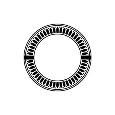 Elegant Circular Ornament, Minimalist, Decorative