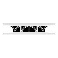 Art Deco Arch Motif,Geometric Border, Elegant vector