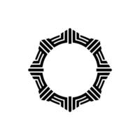 Geometric Circle Frame, Modern Abstract vector