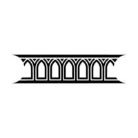 Art Deco Archway Ornament, Geometric , Minimalist Style - Line art vector