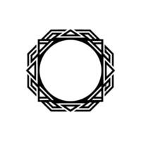 Geometric Deco Frame, Minimalist , Circular Outline, Circle vector