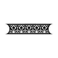 Art Deco Floral Border, Elegant Element - Pattern vector