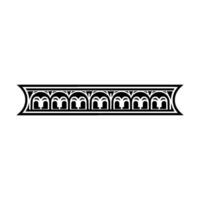 Art Deco Ornament Border,Elegant Element, Blackandwhite vector
