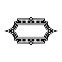Art Deco Frame, Elegant Border, Vintage , Minimalist Ornamentation, Template vector
