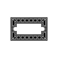 Geometric Deco Frame,Minimalist , Elegant Border - Art vector