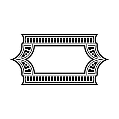 Art Deco Frame,Elegant Border, Vintage , Minimalist Style - Pattern