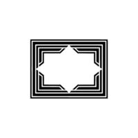 Geometric Deco Frame,Minimalist , Elegant Border, alternate version 10 vector