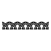 Geometric Wave Border, Art Deco Style, Pattern vector