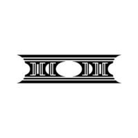 Geometric Moon Halo, Classical Emblem, Minimalist vector