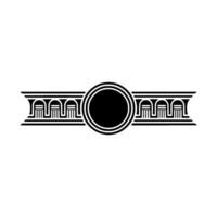 Art Deco Ornamentation, Circular Motif, Minimalist vector